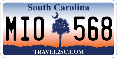 SC license plate MIO568
