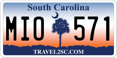 SC license plate MIO571