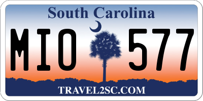 SC license plate MIO577