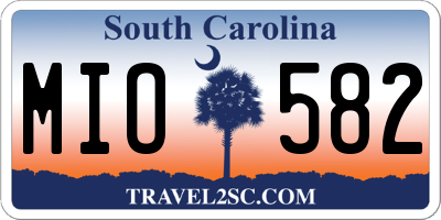 SC license plate MIO582