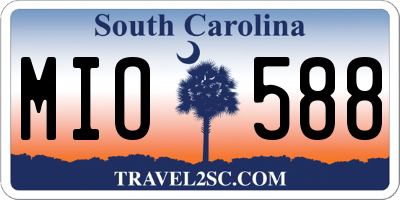 SC license plate MIO588