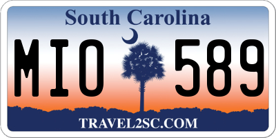 SC license plate MIO589
