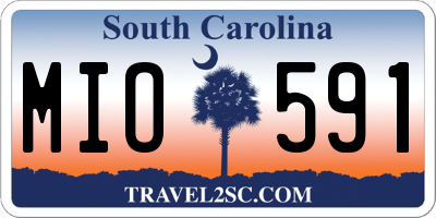 SC license plate MIO591