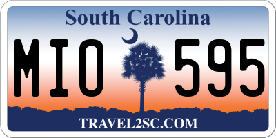 SC license plate MIO595