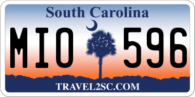 SC license plate MIO596