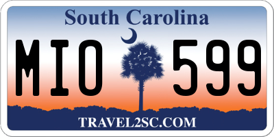 SC license plate MIO599