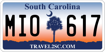 SC license plate MIO617