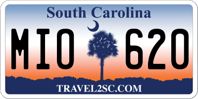 SC license plate MIO620