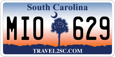 SC license plate MIO629