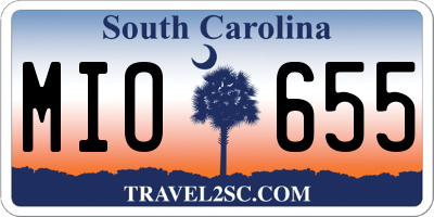 SC license plate MIO655