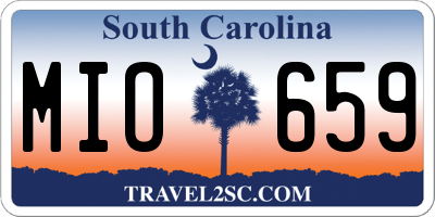 SC license plate MIO659