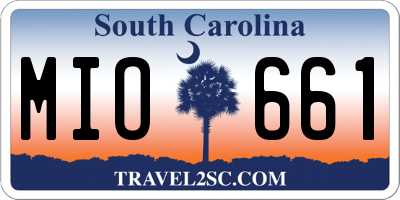 SC license plate MIO661