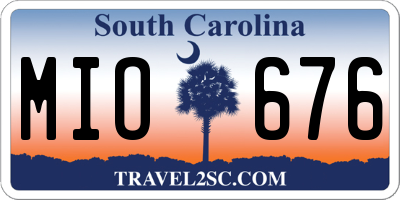 SC license plate MIO676