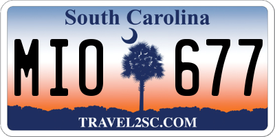 SC license plate MIO677