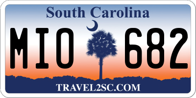 SC license plate MIO682