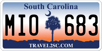 SC license plate MIO683