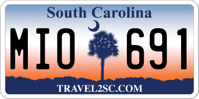 SC license plate MIO691