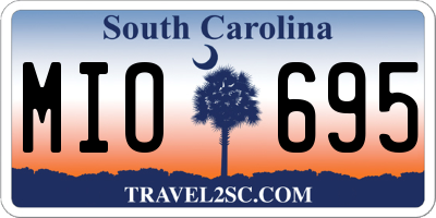 SC license plate MIO695