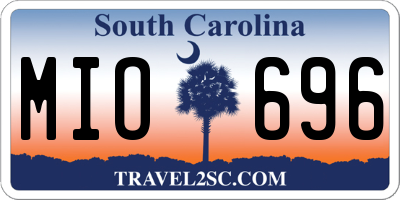SC license plate MIO696