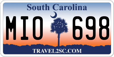 SC license plate MIO698
