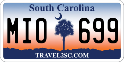 SC license plate MIO699
