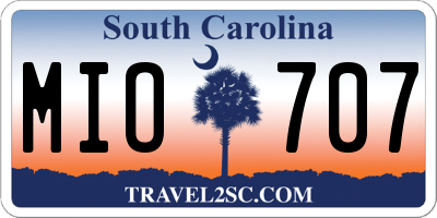 SC license plate MIO707