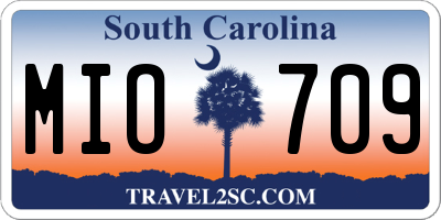 SC license plate MIO709
