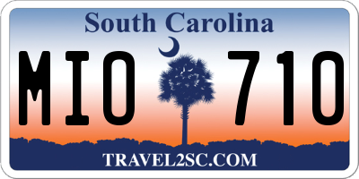 SC license plate MIO710