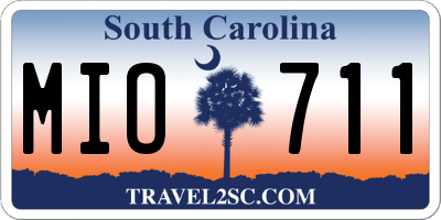 SC license plate MIO711