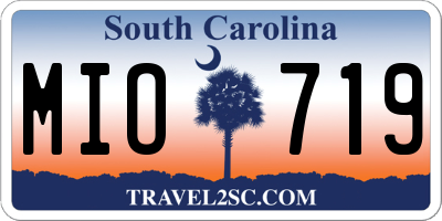 SC license plate MIO719