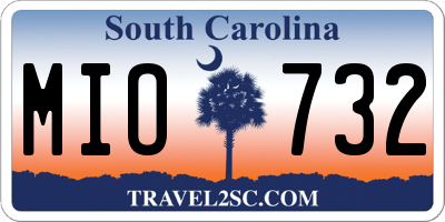 SC license plate MIO732