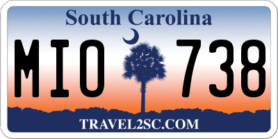 SC license plate MIO738