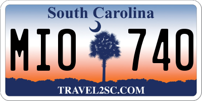 SC license plate MIO740