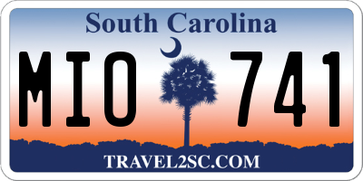 SC license plate MIO741