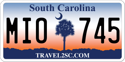 SC license plate MIO745