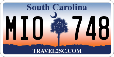 SC license plate MIO748