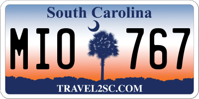 SC license plate MIO767