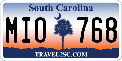 SC license plate MIO768