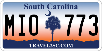 SC license plate MIO773