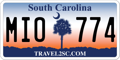 SC license plate MIO774
