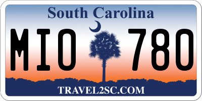 SC license plate MIO780
