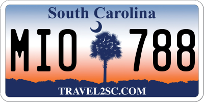 SC license plate MIO788