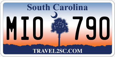SC license plate MIO790
