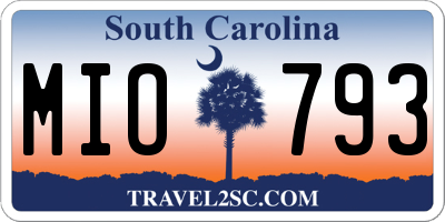 SC license plate MIO793