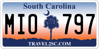 SC license plate MIO797