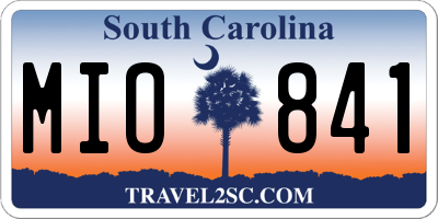 SC license plate MIO841