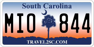 SC license plate MIO844