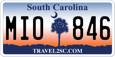SC license plate MIO846