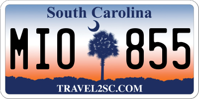 SC license plate MIO855