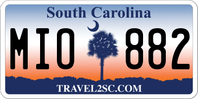 SC license plate MIO882